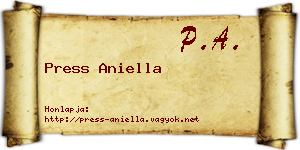 Press Aniella névjegykártya